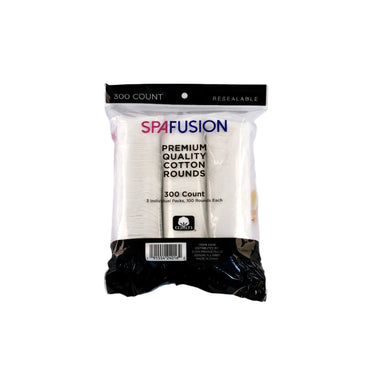 Spa Fusion - Premium Quality 100% Pure Cotton Rounds (300 Count)